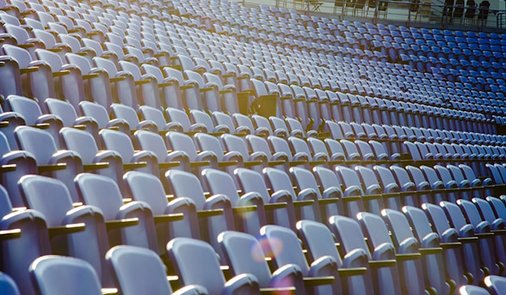 Stadium seating.